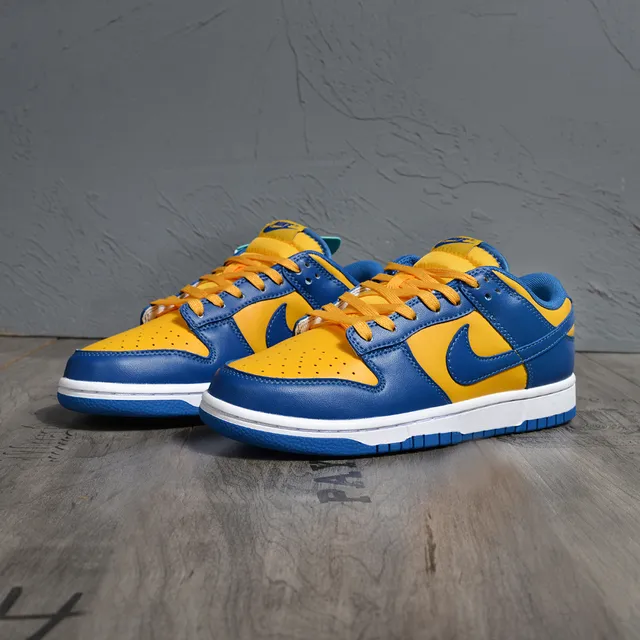 Nike Dunk Low Blue Yellow Lifestyle Sneakers 4