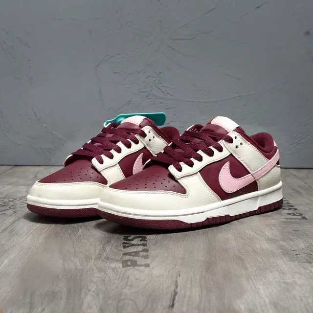 Nike Dunk Low Burgundy Pink Lifestyle Sneakers 3