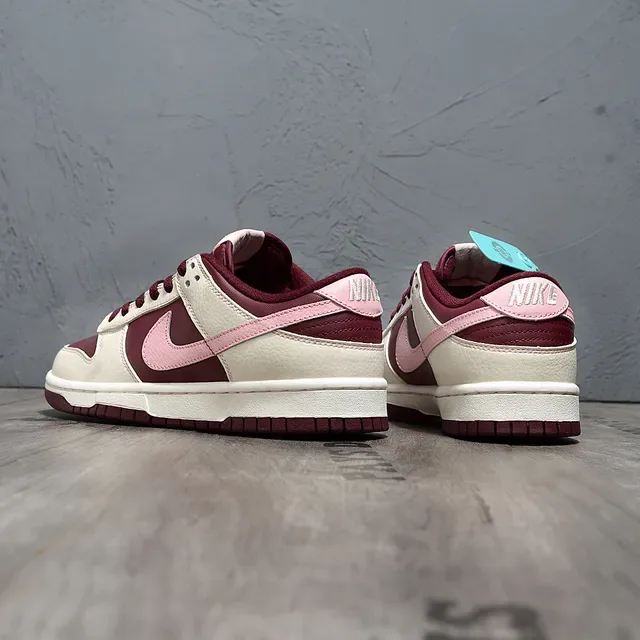 Nike Dunk Low Burgundy Pink Lifestyle Sneakers 4