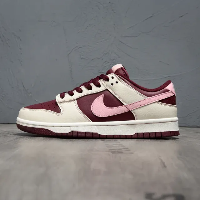 Nike Dunk Low Burgundy Pink Lifestyle Sneakers 7