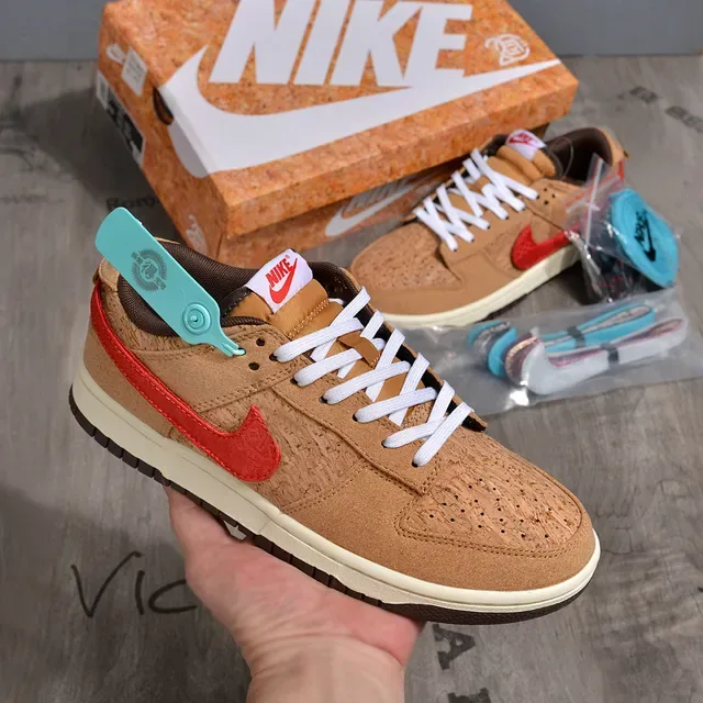 Nike Dunk Low Cork Red Lifestyle Sneakers 4