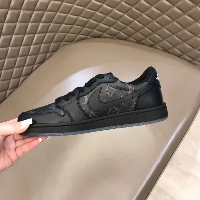 Nike Dunk Low Monogram Print Black Lifestyle Sneakers 3