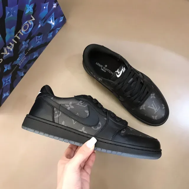 Nike Dunk Low Monogram Print Black Lifestyle Sneakers 6