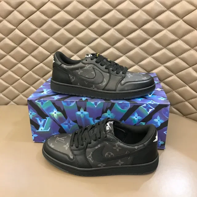 Nike Dunk Low Monogram Print Black Lifestyle Sneakers 7