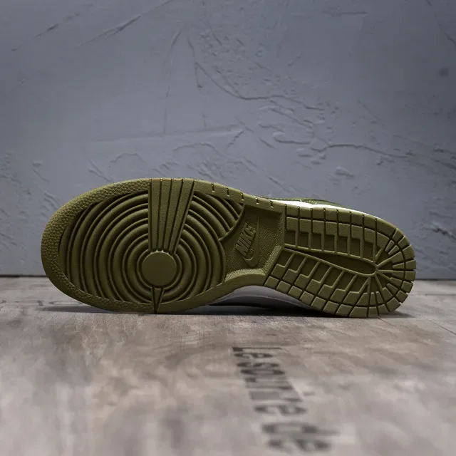 Nike Dunk Low Olive Green and White Lifestyle Sneakers 5