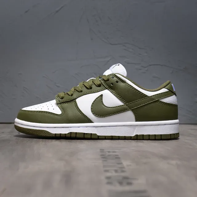 Nike Dunk Low Olive Green and White Lifestyle Sneakers 7
