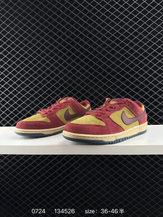 Nike Dunk Low Retro Burgundy Olive Lifestyle Sneakers 3
