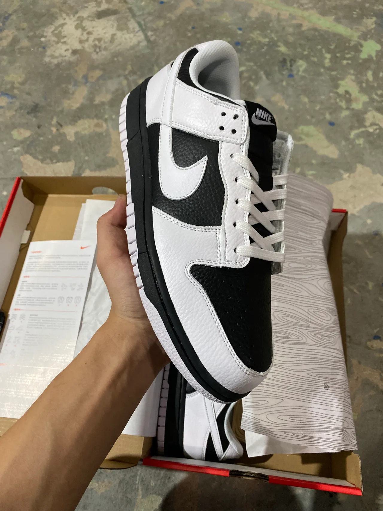 Nike Dunk Low White Black Lifestyle Sneakers 2