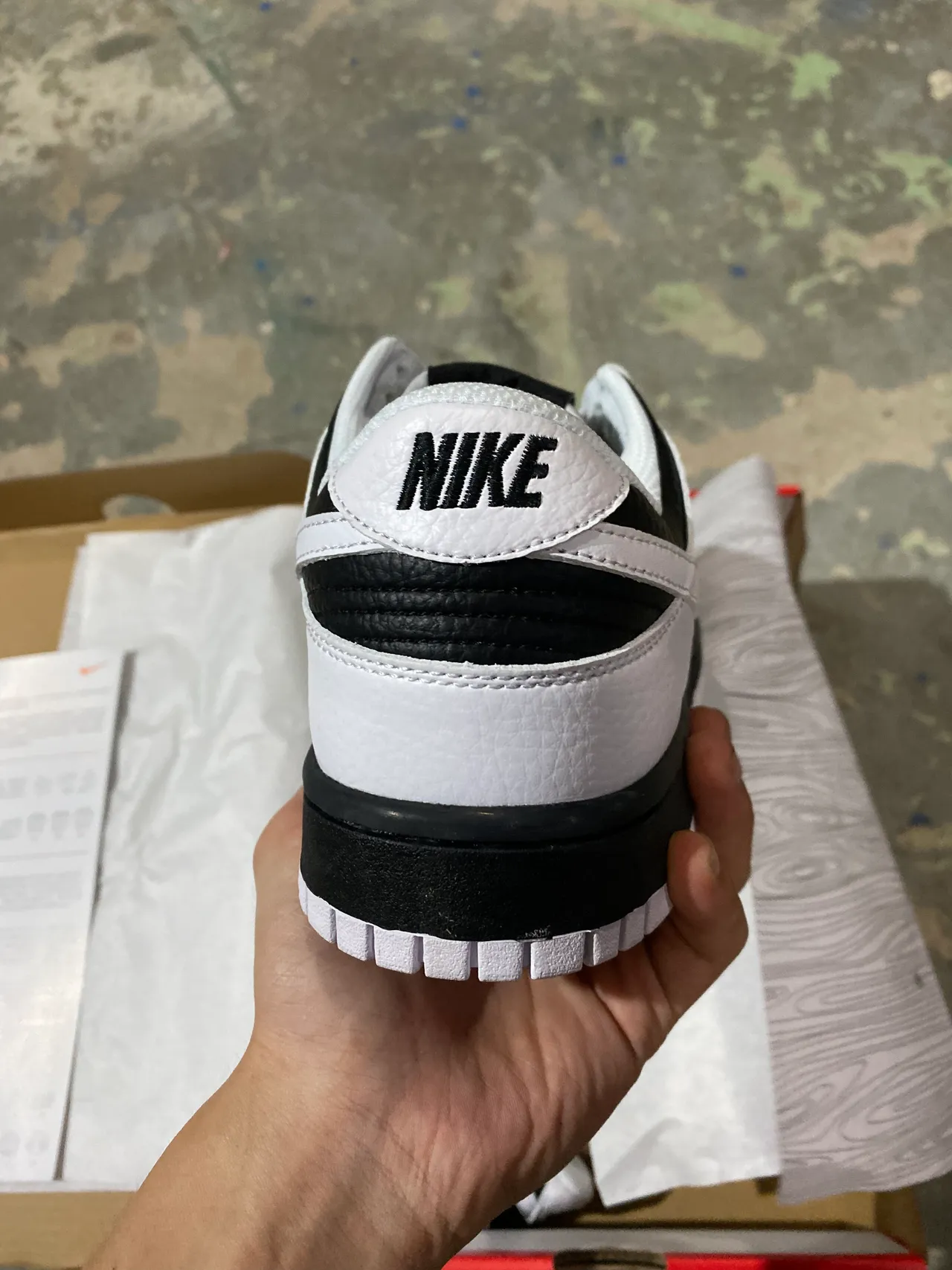 Nike Dunk Low White Black Lifestyle Sneakers 6