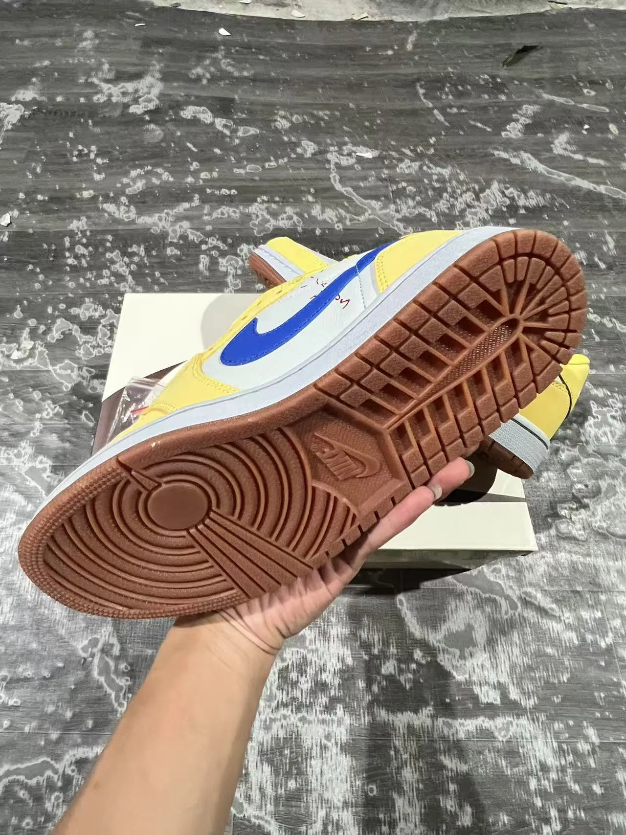 Nike Dunk Low Yellow White Blue Lifestyle Sneakers 6