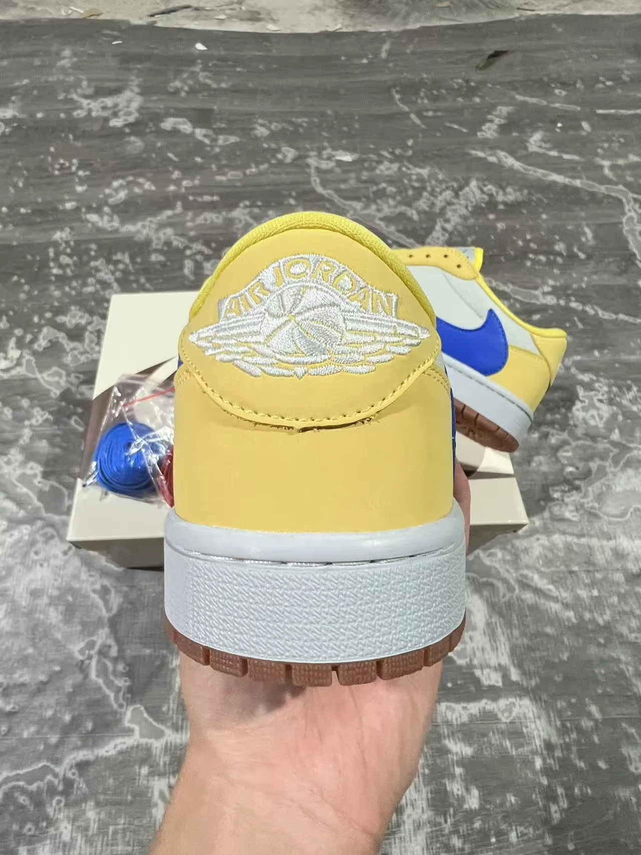 Nike Dunk Low Yellow White Blue Lifestyle Sneakers 8