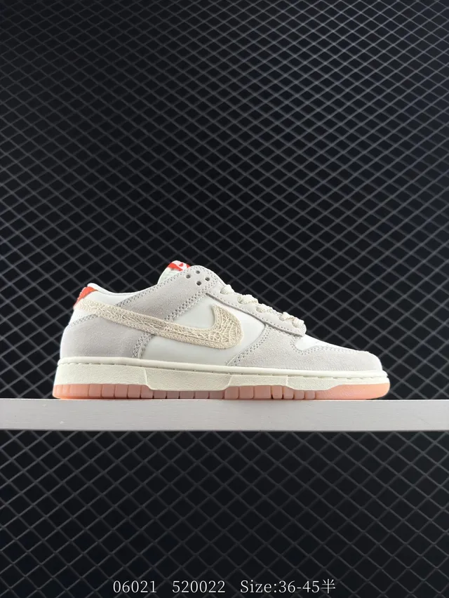 Nike Dunk SB Low Beige Orange Cupsole أعلى من السويد والجلد حذاء تزلج 8