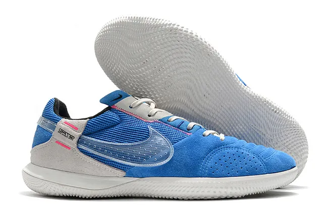 Nike Gato chaussures de football indoor blanches bleues rouges 9