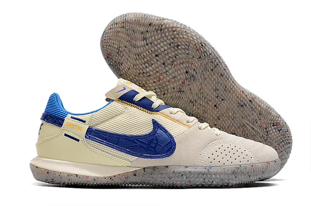 Nike Gato chaussures de football indoor blanches bleues rouges 15