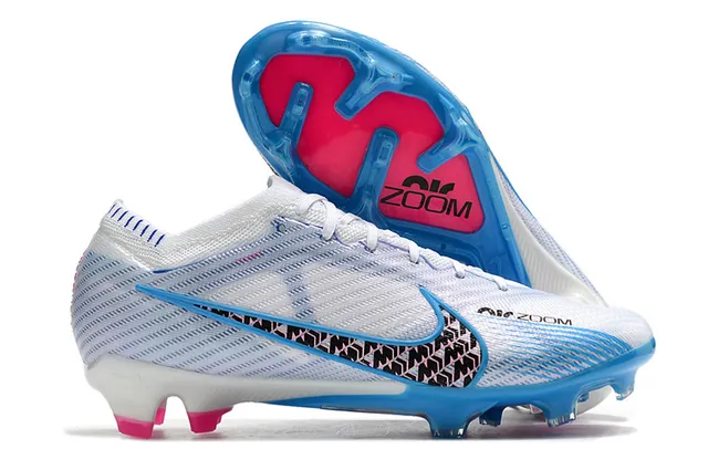 Nike Chaussures de football avec partie supérieure or bleu métallique cuivre plaque de semelle iridiscente terrain ferme 4
