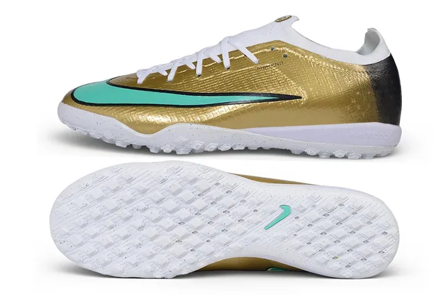 Nike Chaussures de football turf dessus synthétique métallique or bleu talón dégradé 14
