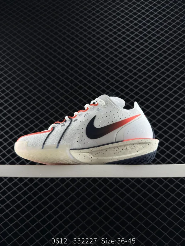 Nike GP-03 White Black Orange Performance Basketball Shoes 4