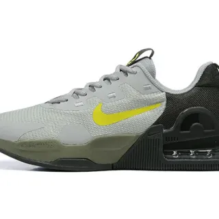 Nike Gray Yellow Mesh Upper Visible Air Max Unit Lifestyle Sneakers