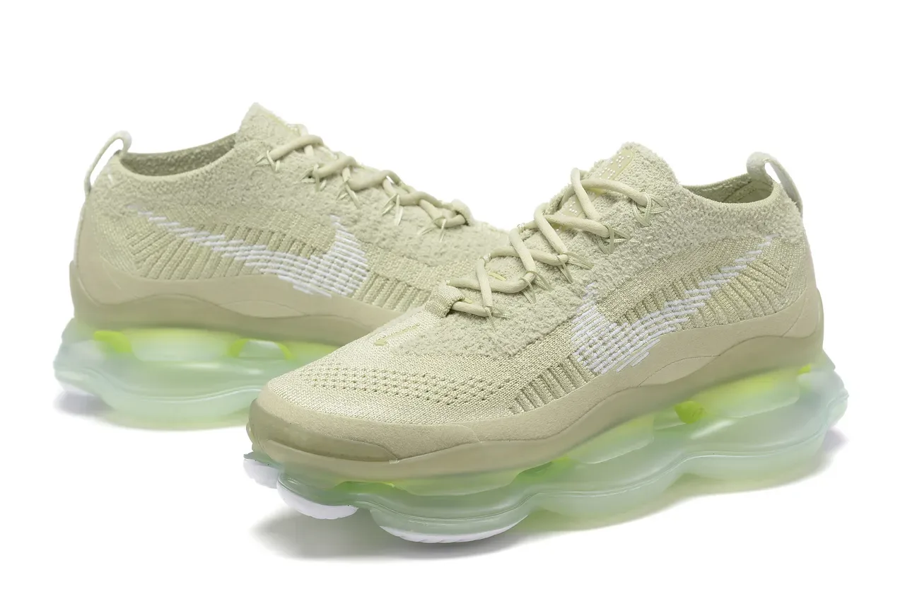 Nike Green Beige Knit Upper Integrated Lacing System Lifestyle Sneakers 5