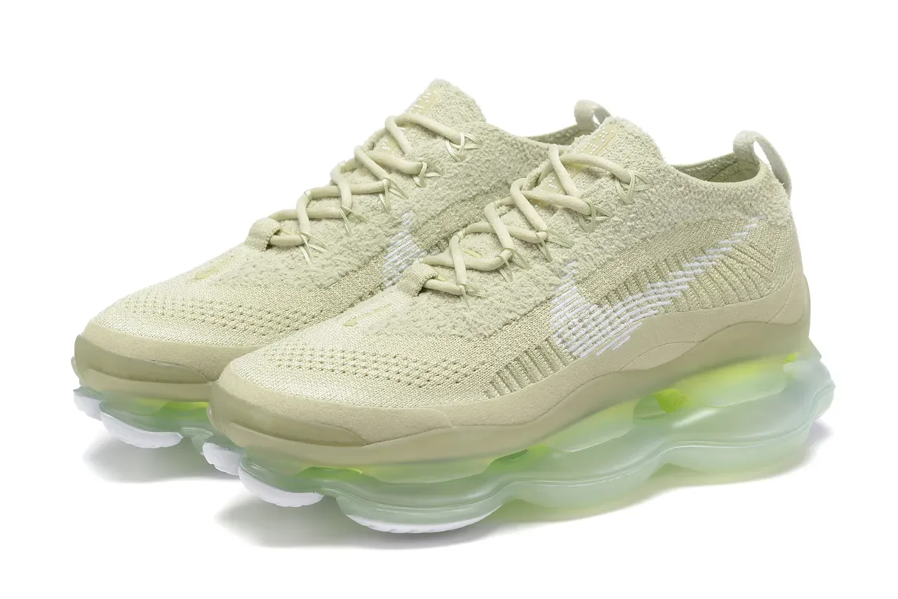 Nike Green Beige Knit Upper Integrated Lacing System Lifestyle Sneakers 7