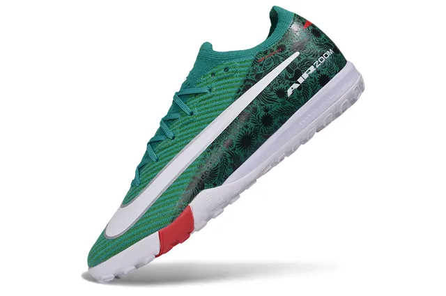Nike Vert Rouge Haut en maille superposition motif floral Turf chaussures de soccer pour gazon 3