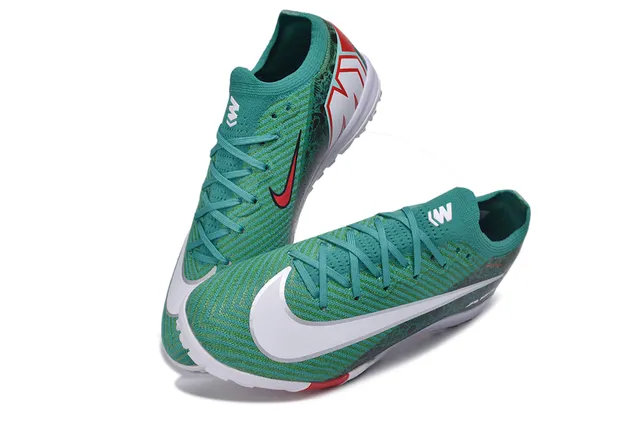 Nike Vert Rouge Haut en maille superposition motif floral Turf chaussures de soccer pour gazon 7