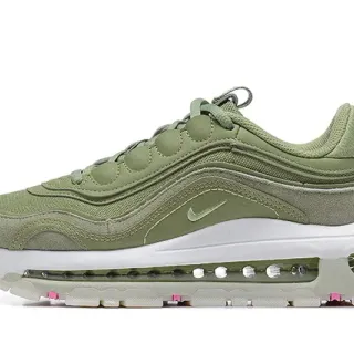 Nike Green White Layered Olive Upper Visible Air Cushioning Sneakers