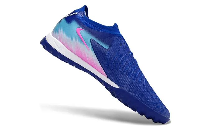 Nike Gripknit Turf Chaussures de soccer pour gazon bleu rose en tricot upper gradient color blocking 2