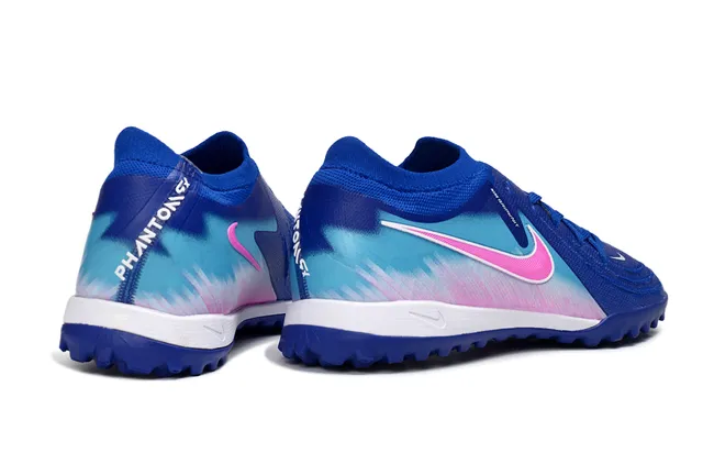 Nike Gripknit Turf Chaussures de soccer pour gazon bleu rose en tricot upper gradient color blocking 5