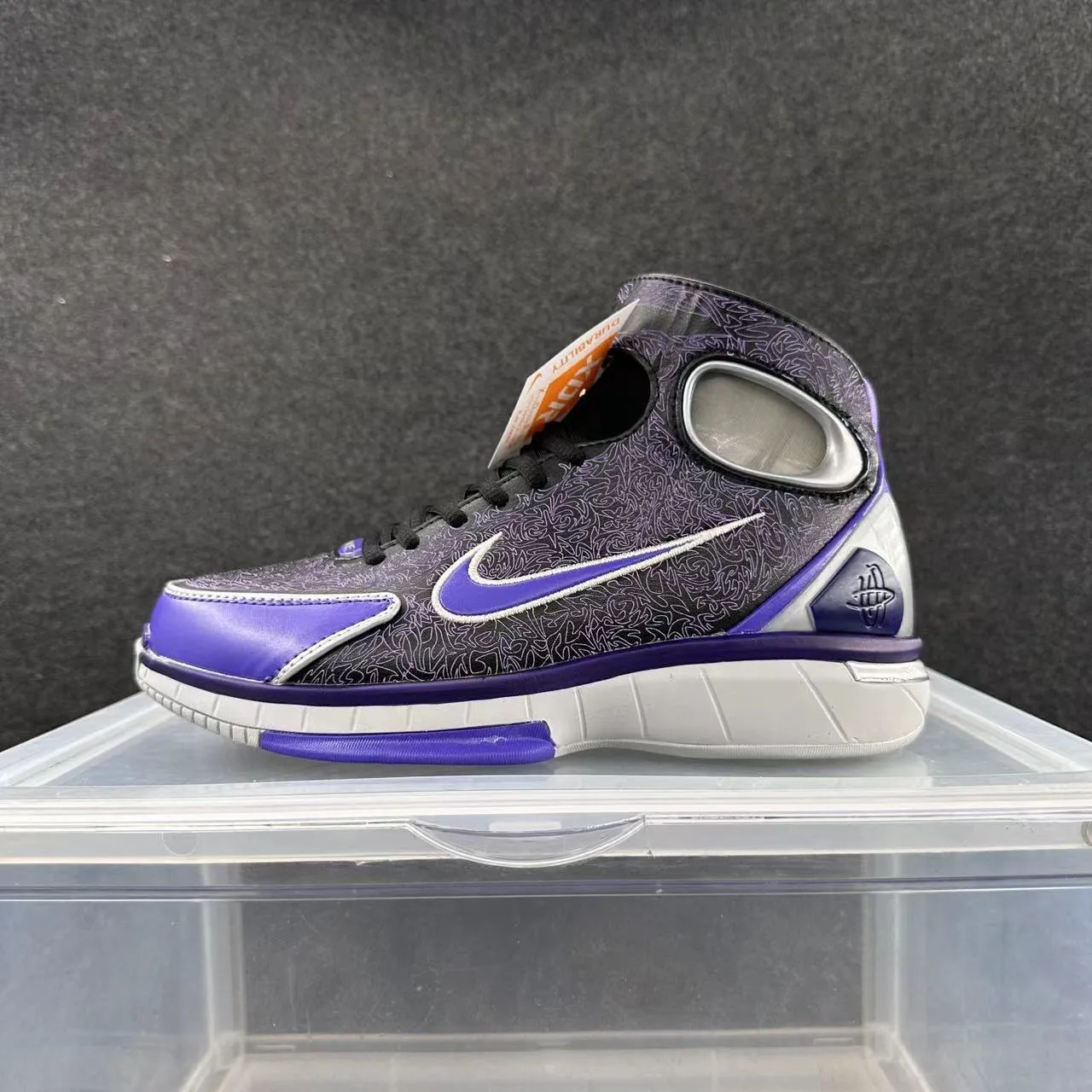 Nike Hyperdunk Purple Black Patterned High-Top Basketball Shoes 2
