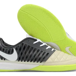 Nike Hyperfuse Beige Green Low-Top Caged Upper Indoor Soccer Shoes