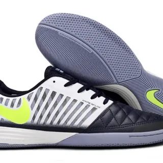 Nike Hyperfuse Indoor Navy White Neon Green Indoor Soccer Shoes