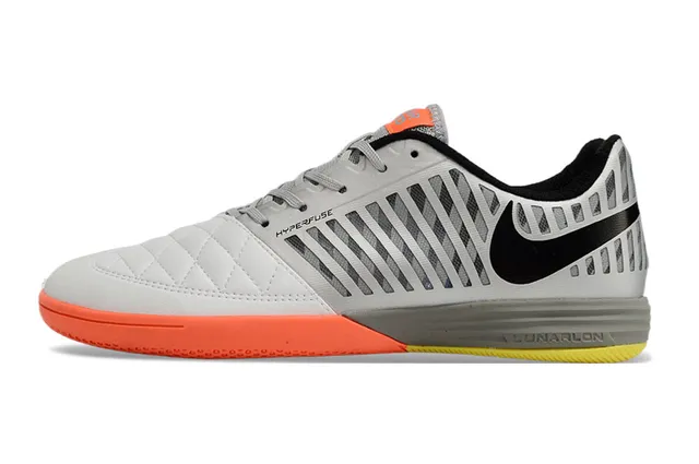 Nike Hyperfuse blanc gris Cage-Overlay Construction Quilted Leather Toe chaussures de soccer indoor 7