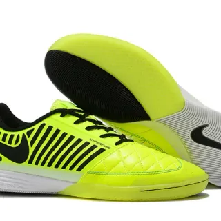 Nike Hypervenom Phantom Indoor Yellow Black Quilted Synthetic Upper Striped Lateral Overlay Indoor Soccer Shoes