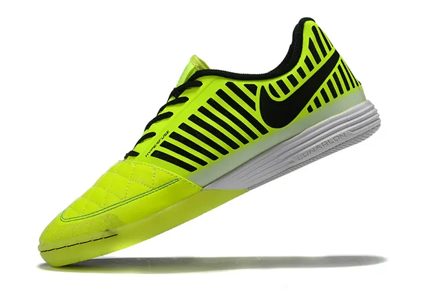 Nike Hypervenom Phantom Indoor Jaune Noir matelassé synthétique upper superpositions latérales rayées indoor chaussures de soccer 6