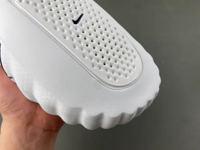 Nike ISPA White Black Molded Wavy Sole Perforated Upper Slippers 2