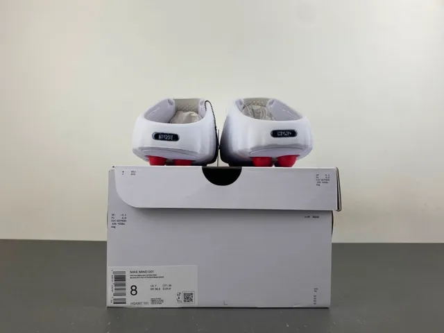 Nike ISPA White Black Molded Wavy Sole Perforated Upper Slippers 14