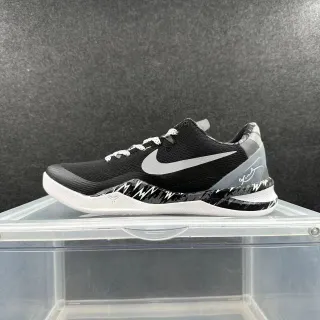 Nike Kobe 8 System काला सफेद चांदी बास्केटबॉल जूते