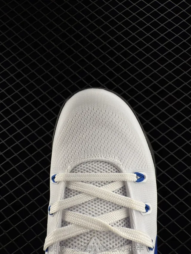 Nike Kobe 9 Low White Blue Silhouette Engineered Mesh Upper Basketball Shoes 2