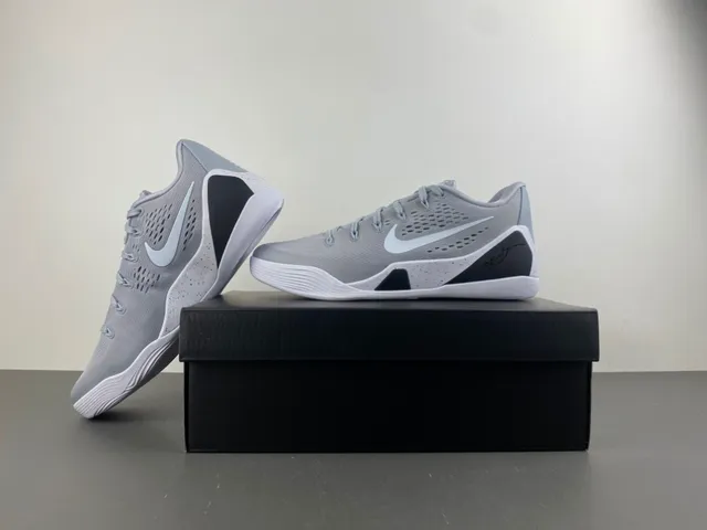 Nike Kobe Gray Black Perforated Engineered Mesh Upper Integrated Lace Loops Basketball Shoes 11
