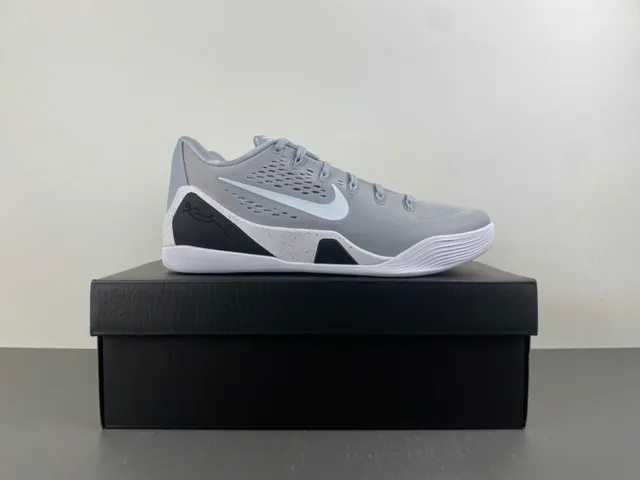Nike Kobe Gray Black Perforated Engineered Mesh Upper Integrated Lace Loops Basketball Shoes 12