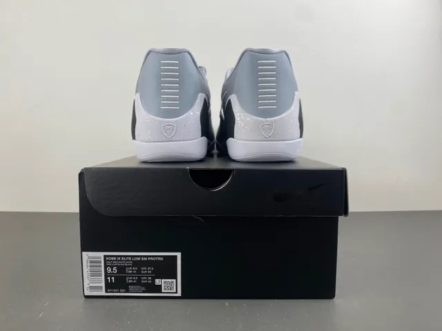 Nike Kobe Gray Black Perforated Engineered Mesh Upper Integrated Lace Loops Basketball Shoes 14
