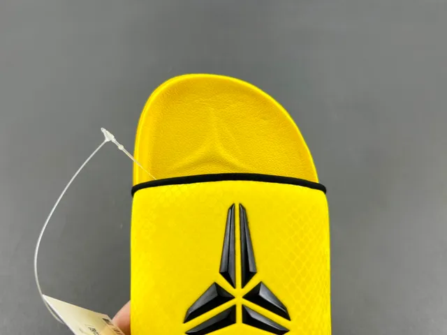 Nike Kobe Slide Yellow Black Strap Slippers 4