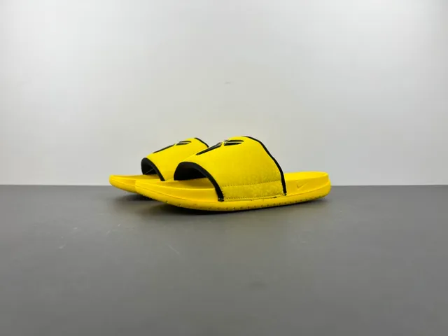 Nike Kobe Slide Yellow Black Strap Slippers 7