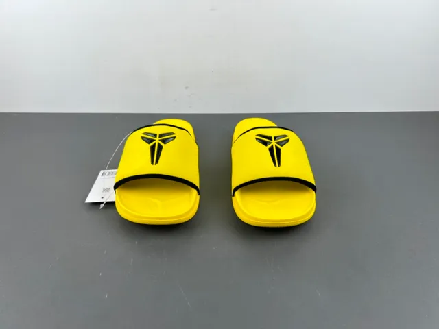 Nike Kobe Slide Yellow Black Strap Slippers 8