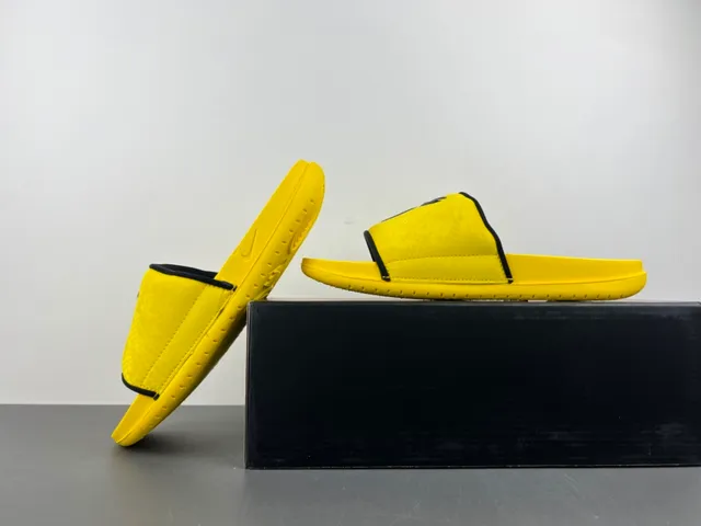 Nike Kobe Slide Yellow Black Strap Slippers 11