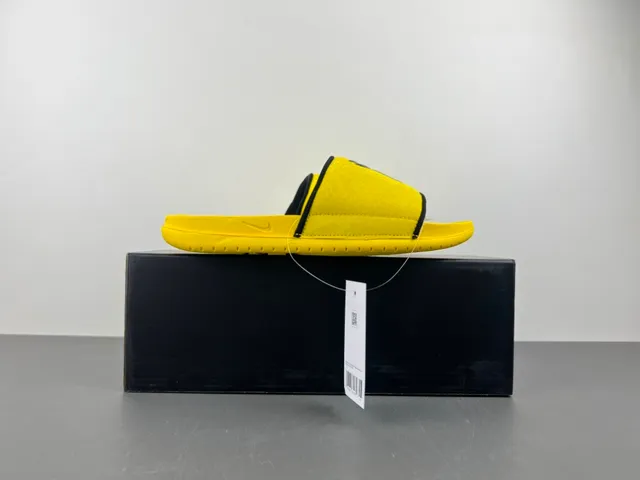 Nike Kobe Slide Yellow Black Strap Slippers 12