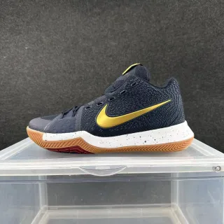 Nike Kyrie 3 गहरी नेवी सोने के बास्केटबॉल जूते