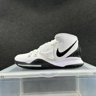 Nike Kyrie White Black High-Top Knit-and-Leather Basketball Shoes