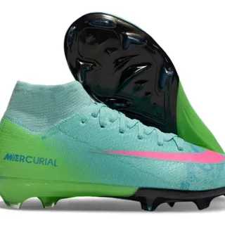 Nike Mercurial Gradient Teal Lime Pink Firm-Ground Soccer Shoes